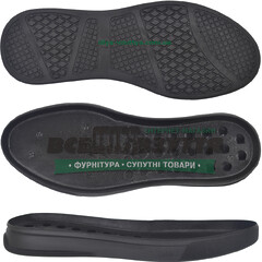 2261 PU р. 36-41  цв. Черный  Подошва женская