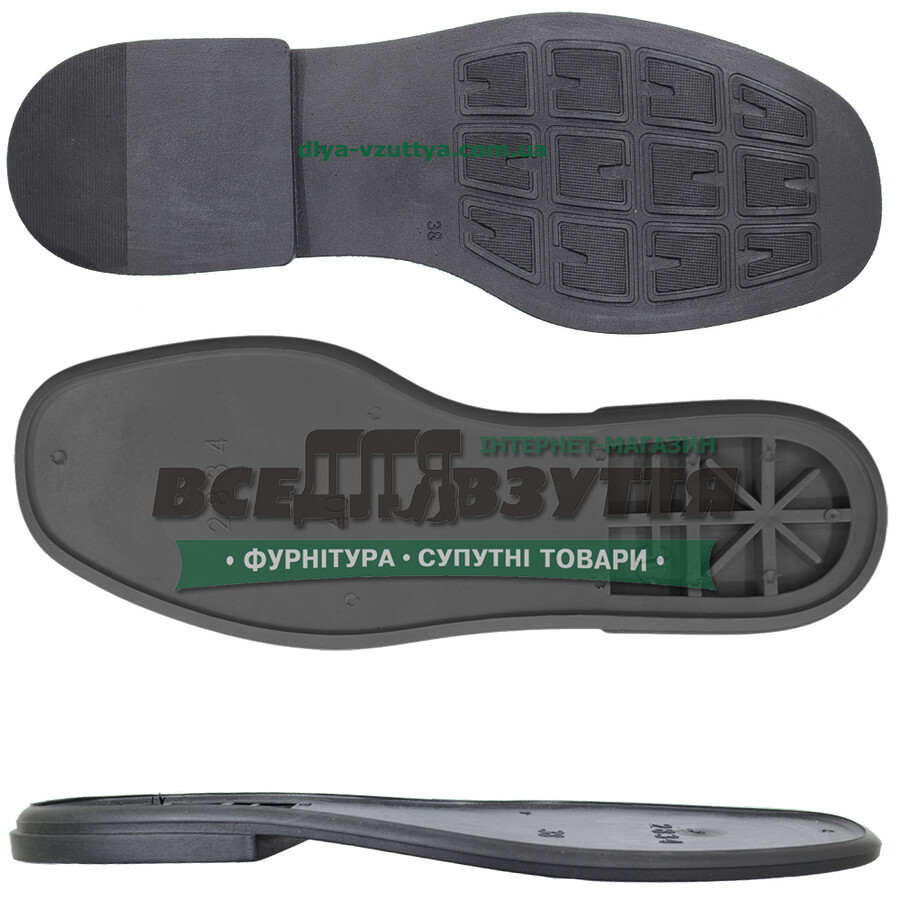 2834 TR р. 36-41 цв. Черный / Подошва женская