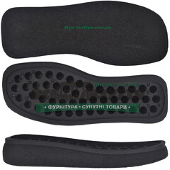 3375 PU р. 36-40  цв. Черный  Подошва женская