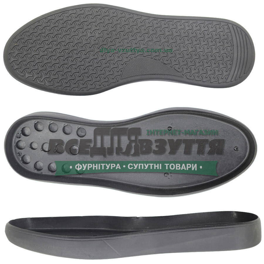 5652 PU р. 40-45 цв. Черный / Подошва мужская