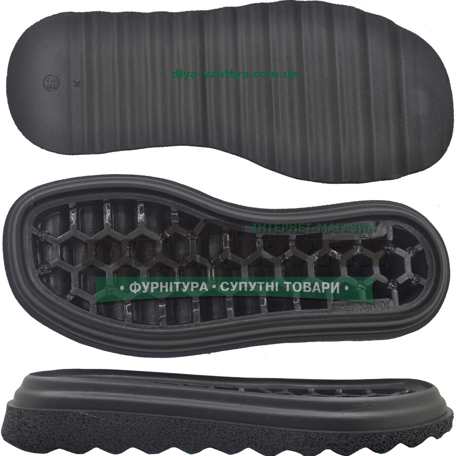 70061 PU р. 36-41  кіл-р. Чорний  Підошва жіноча