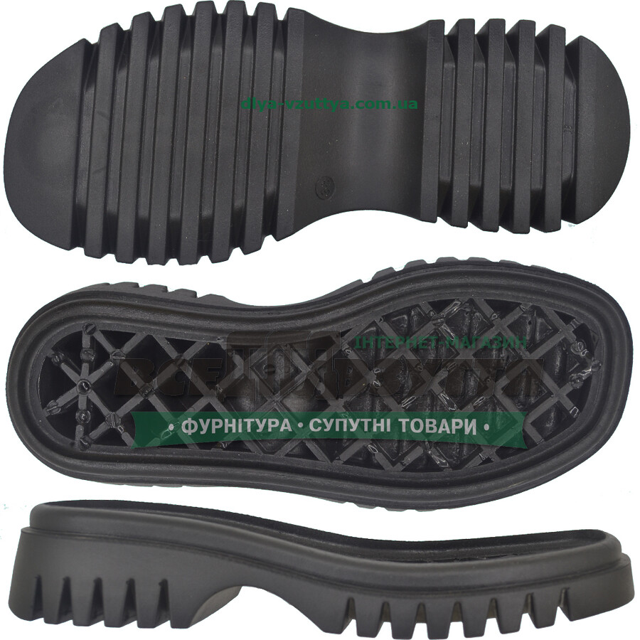 70062 PU р. 36-41  кіл-р. Чорний  Підошва жіноча