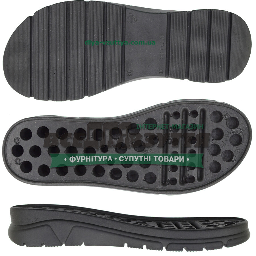 70076 PU р. 36-41  кіл-р. Чорний  Підошва жіноча