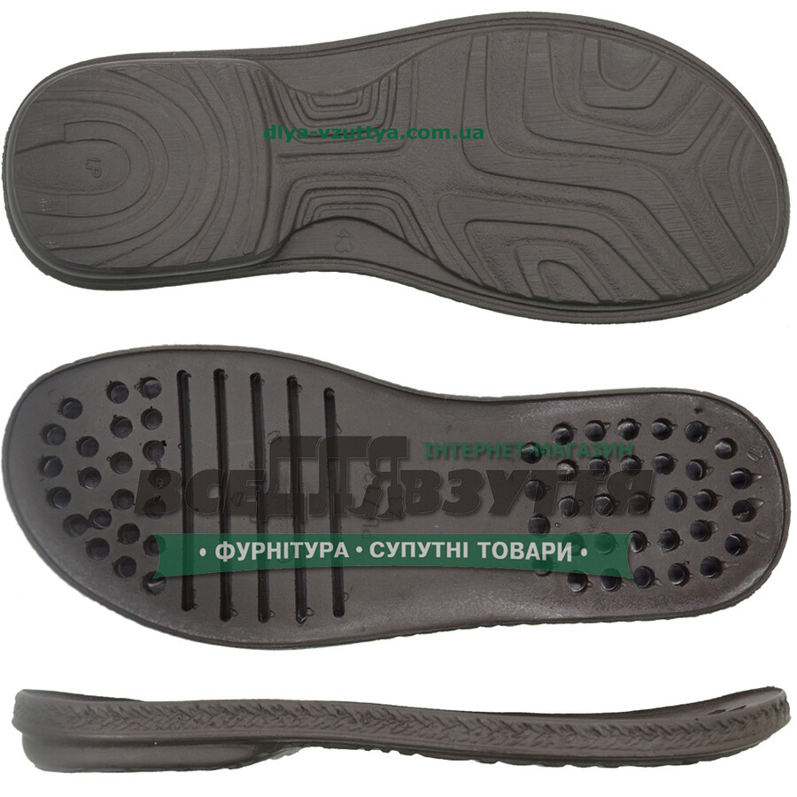 7138 PU р.40-45 Темно-коричн. Подошва мужская