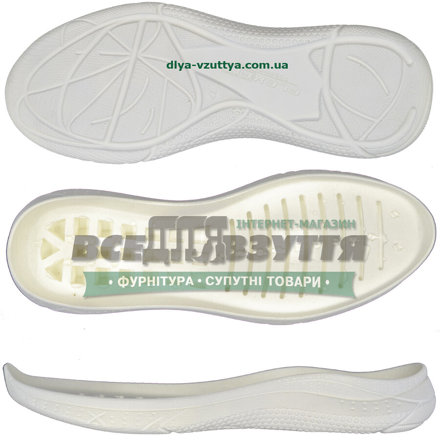 7271 PU БЕЛАЯ р.40-45 Подошва мужская