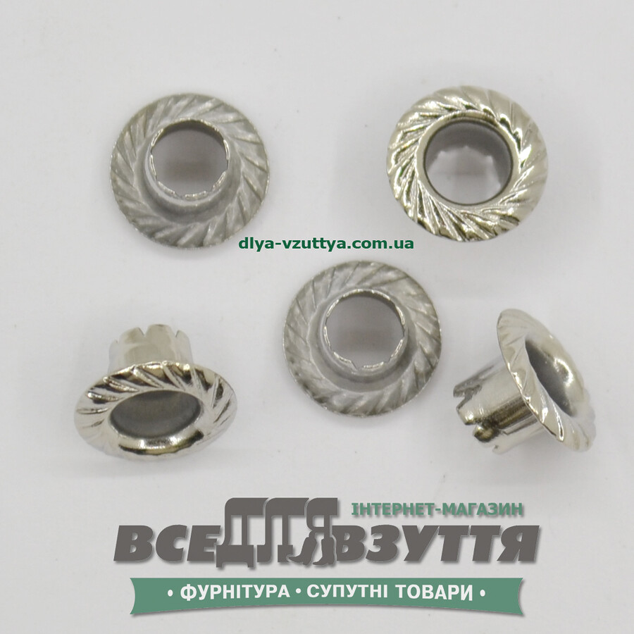 Блочка под шнурок Ø 5 мм (3504) цв. Хром