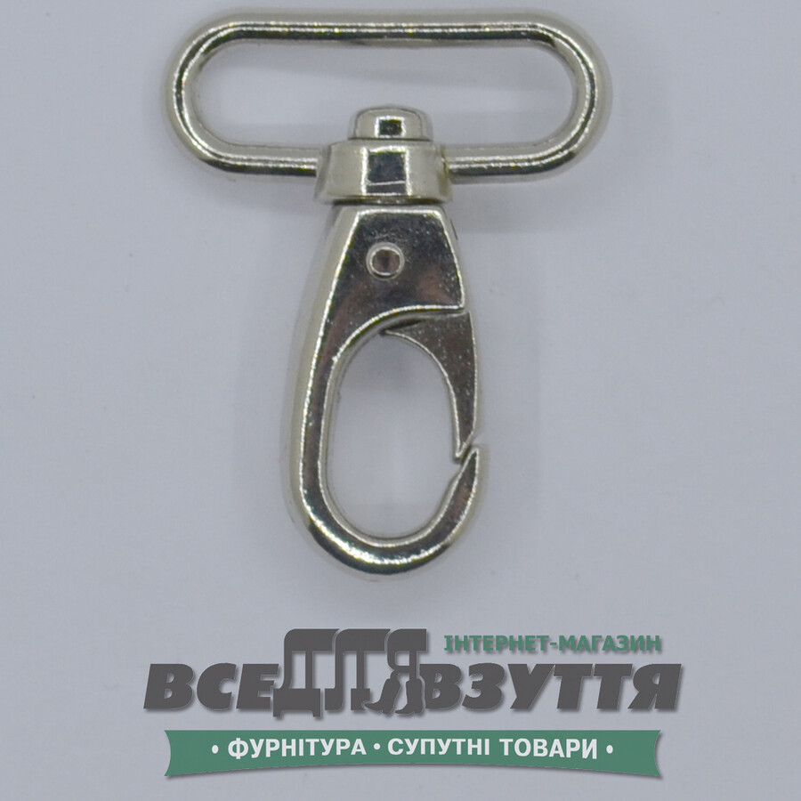 Карабин галантерейний 25мм (4018) кіл-р. Хром