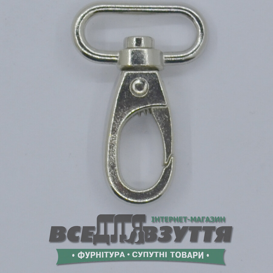 Карабин галантерейний 20мм (4019) кіл-р. Хром
