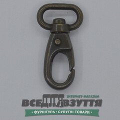 Карабин галантерейный 15мм (4020) цв. Антик