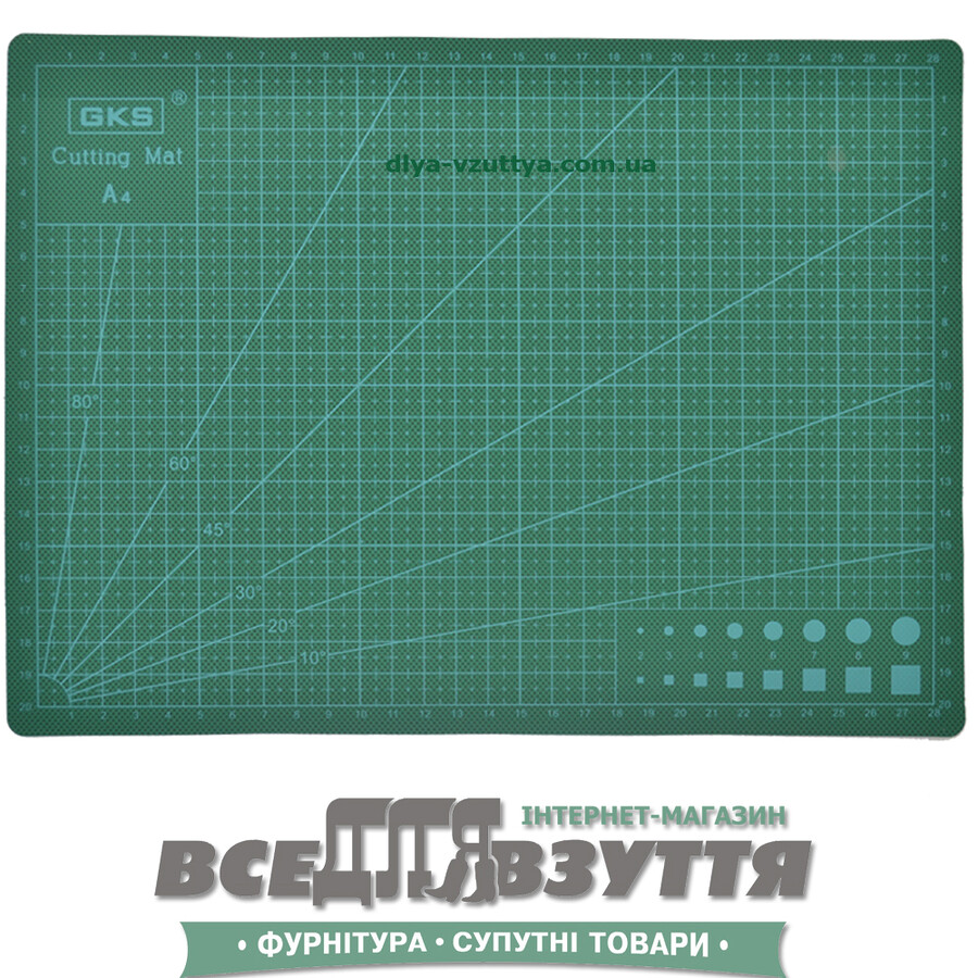 Коврик для раскройки кожи и ткани двухсторонний А4