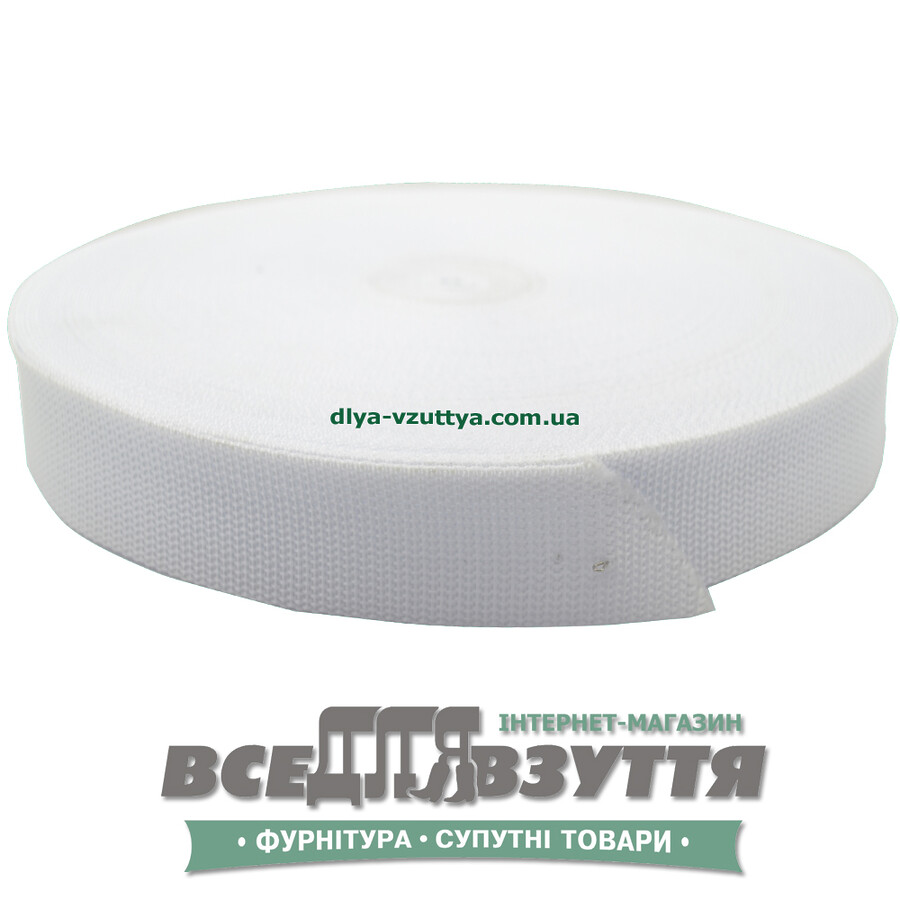 Лента ременная 40мм цв. Белый