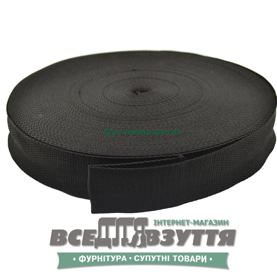 Лента ременная 40мм цв. Черный