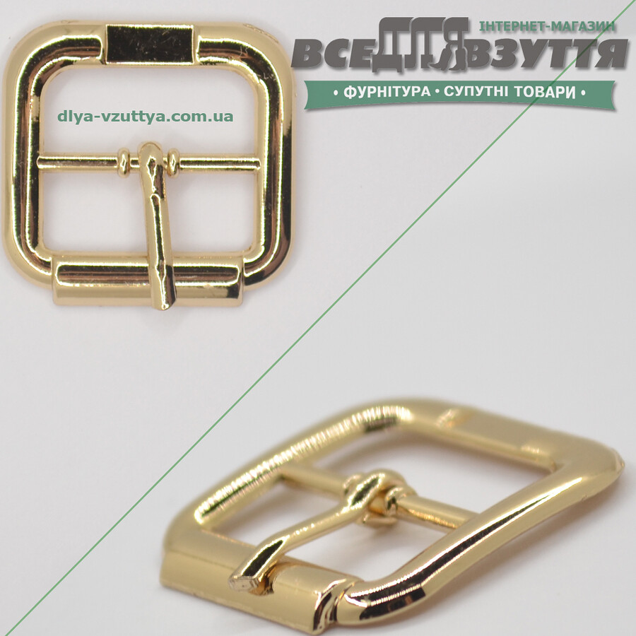 Пряжка для взуття (20486) 20мм кіл-р. Золото