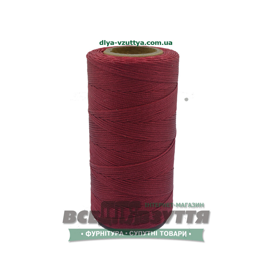 Шнур вощеный плоский 1.0мм 200м цв. Красный