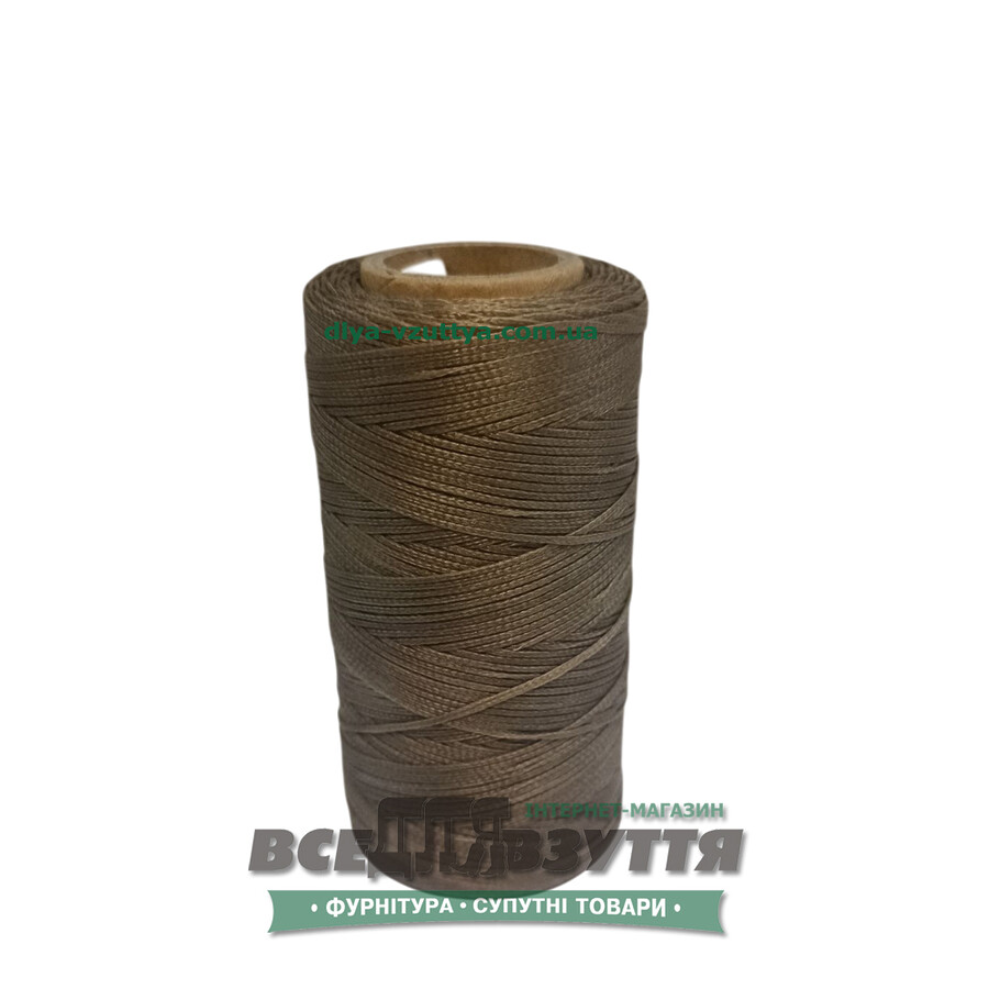Шнур вощеный плоский 1.0мм 200м цв. Темно-бежевый