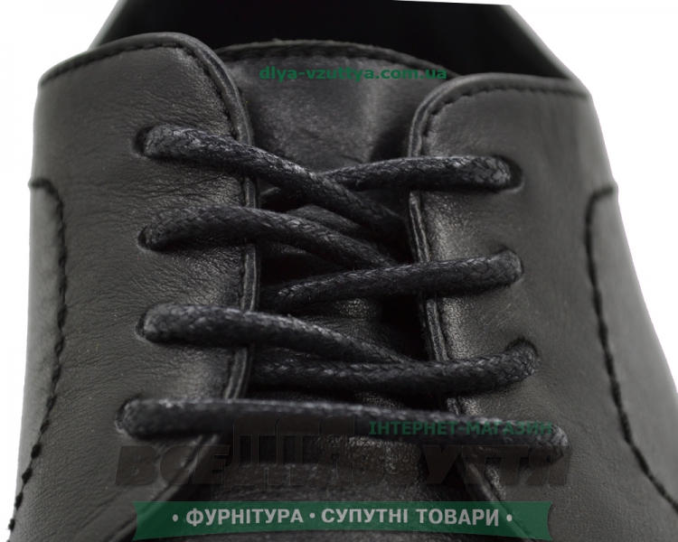 Шнурок вощений круглий 1.2.8 (80см) чорний