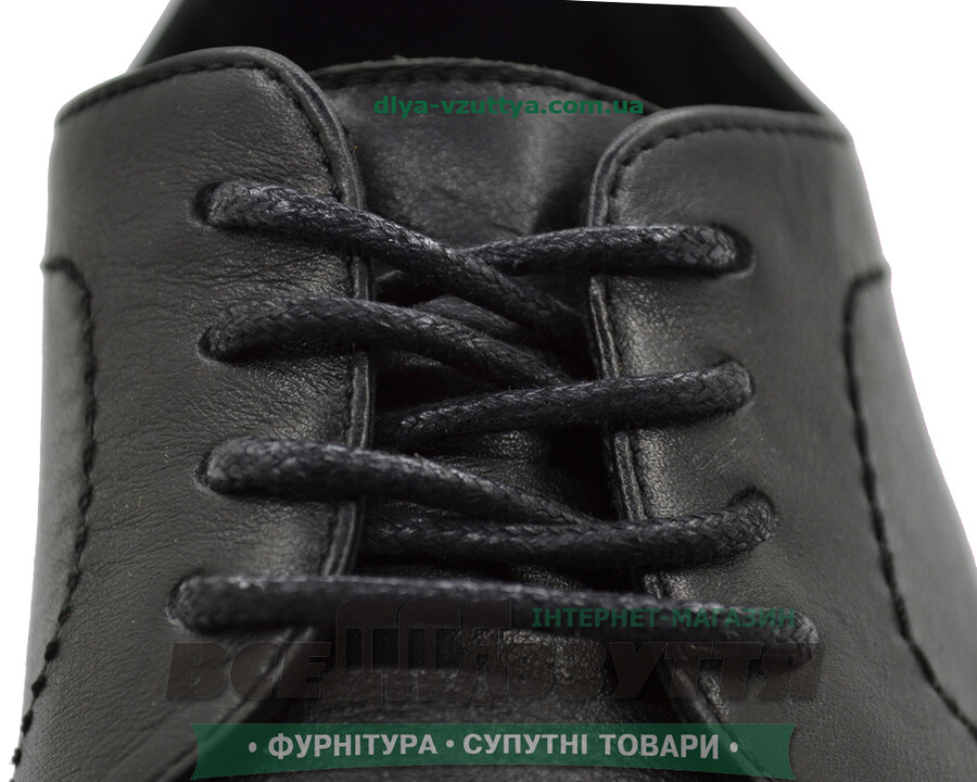 Шнурок вощений круглий 1.2.8 (100см) чорний