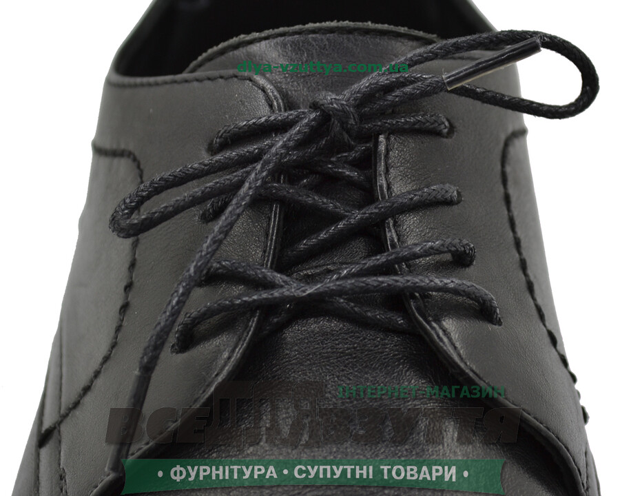 Шнурок вощений круглий 1.2.0 (100см) чорн.