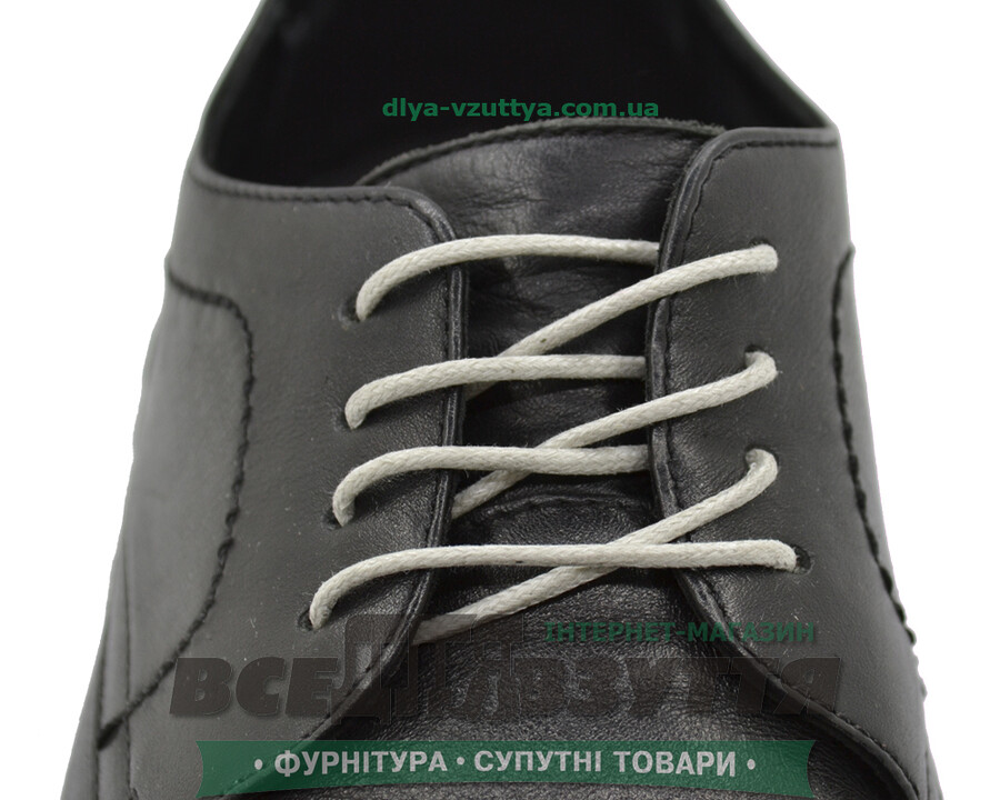 Шнурок вощений круглий 1.2.0 (50см) светло-серий