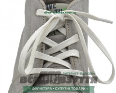 Шнурок вощеный плоский 2х5 (90см) белый