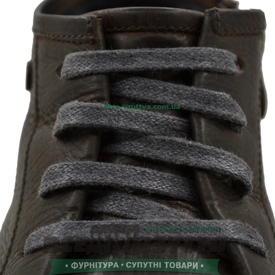 Шнурок вощеный плоский 2х5 (80см) темно-серый