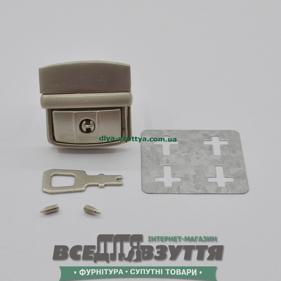 Замок на барсектку арт.4541 35мм кіл-р. Хром